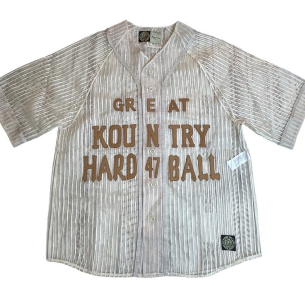 Kapital Kountry Sheer Baseball Jersey Shirt Streetwear One Size‎ RARE Felt